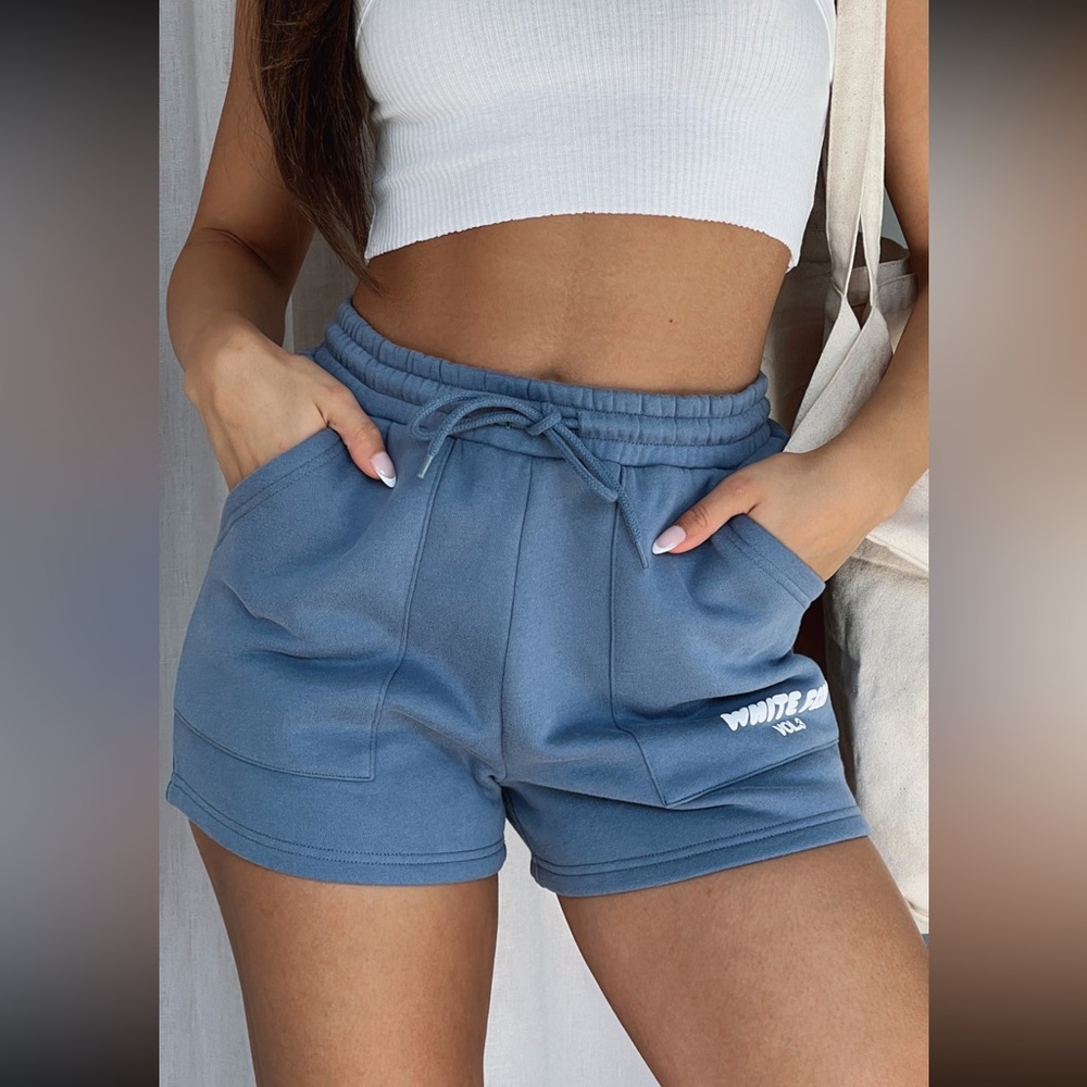 White Fox Boutique Volume 3 Sweatshirt & Shorts Set (Ocean) - Picture 8 of 16
